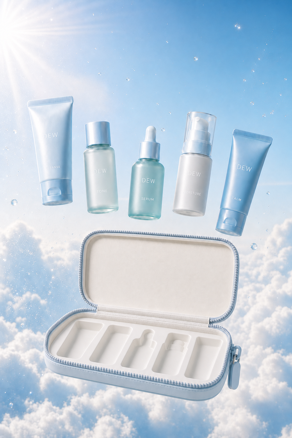 DEW Travel Skincare campaign
